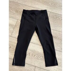 Lululemon Bandha Crop Leggings Women’s Size 4 Black Athleisure Running Gym